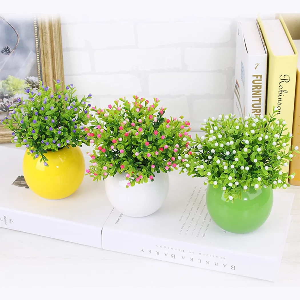 

10Bundles Artificial Milan Grain Plant Grass Artificial Flower Outdoor UV Resistant Fake Plastic Plants Garden Home DIY Decorate
