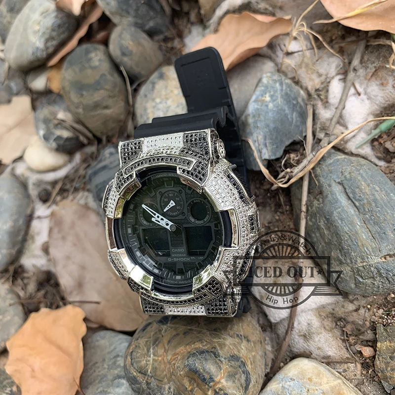 Бесплатная доставка льдом в стиле хип-хоп G SHOCK лаборатории с бриллиантами и