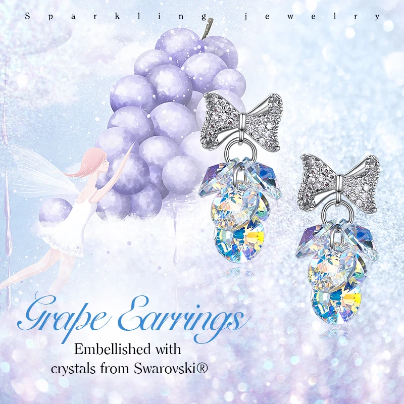 CDE роскошное и элегантное ожерелье ювелирных изделий черного винограда с