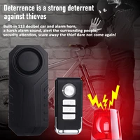 wireless anti theft motorcycle bike alarm with remote waterproof bicycle security alarm vibration sensor anti lost 113db loud