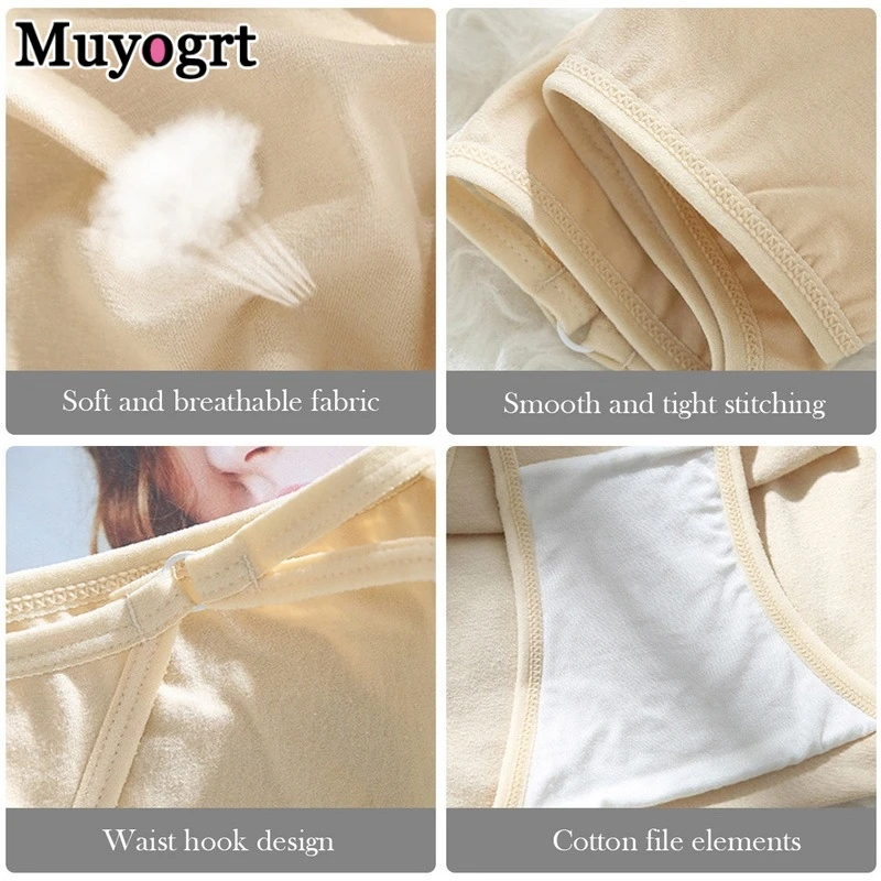 

Muyogrt Sexy Panties Women Cotton Briefs Stitching Color Femme Lingerie Hot Sale Mid-Waist Underwear Intimates Bandage Thongs