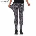 Женские леггинсы со змеиным принтом VISNXGI, спортивные штаны для фитнеса с высокой талией, тренировочные брюки пуш-ап до щиколотки, черные, красные штаны в клетку