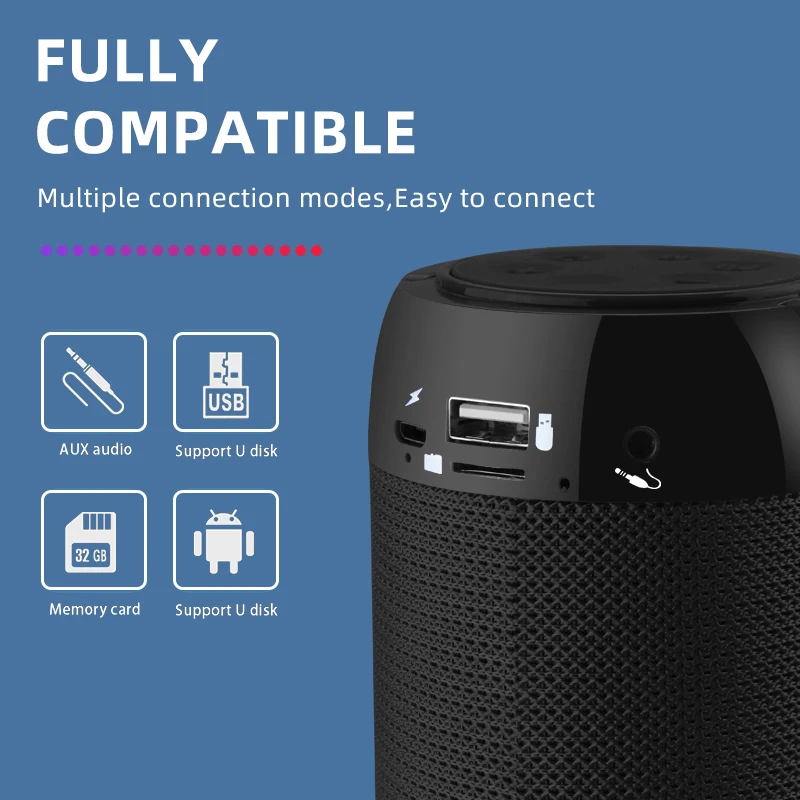 TG113C портативные беспроводные динамики bluetooth водонепроницаемый стерео Колонка Мини динамик с микрофоном FM Радио MP3 коробка басового звука