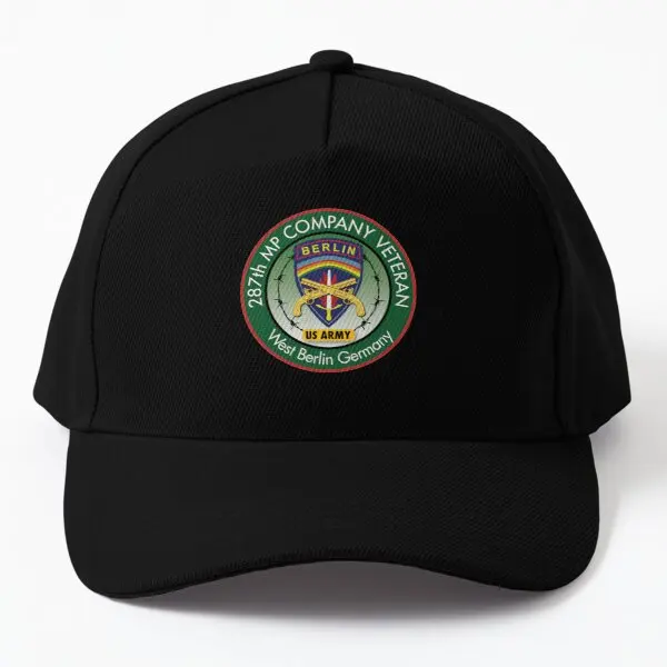 

287Th Mp Company Berlin Veteran Unit Pat Baseball Cap Hat Black Casual Boys Printed Casquette Summer Spring Mens Bonnet