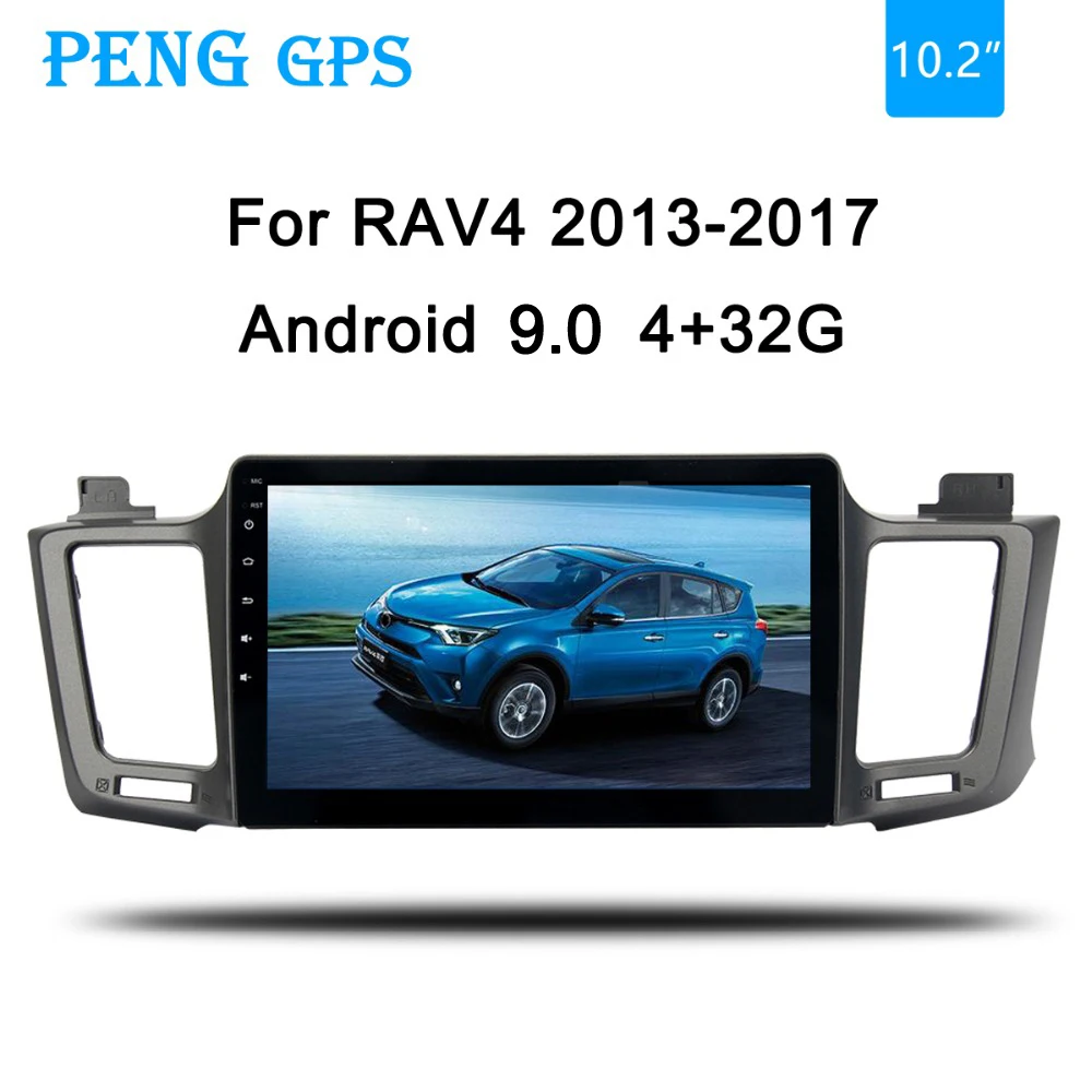 Автомагнитола 2DIN 10 2 дюйма Android 9 0 GPS для Toyota RAV4 2013 2014 2016 2015 2017 RAV 4 без автомобильного