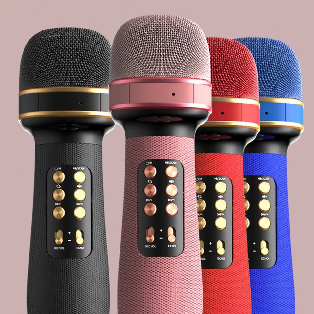 Оригинальный Bluetooth-совместимый ручной микрофон для караоке высококачественный