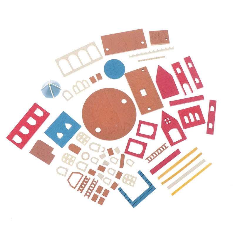 

1:12 DIY Dollhouse Miniature DIY Doll House Villa Kits Assembly House Handcrafts Furniture Toys for Baby Kids