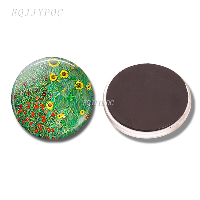 PACK OF 1 Ван Гог Подсолнух звездное небо искусство 30 мм магнит на холодильник Ирисы миндальное дерево магнитные наклейки на холодильник доска объявлений домашний декор - Цвет: PACK OF 1
