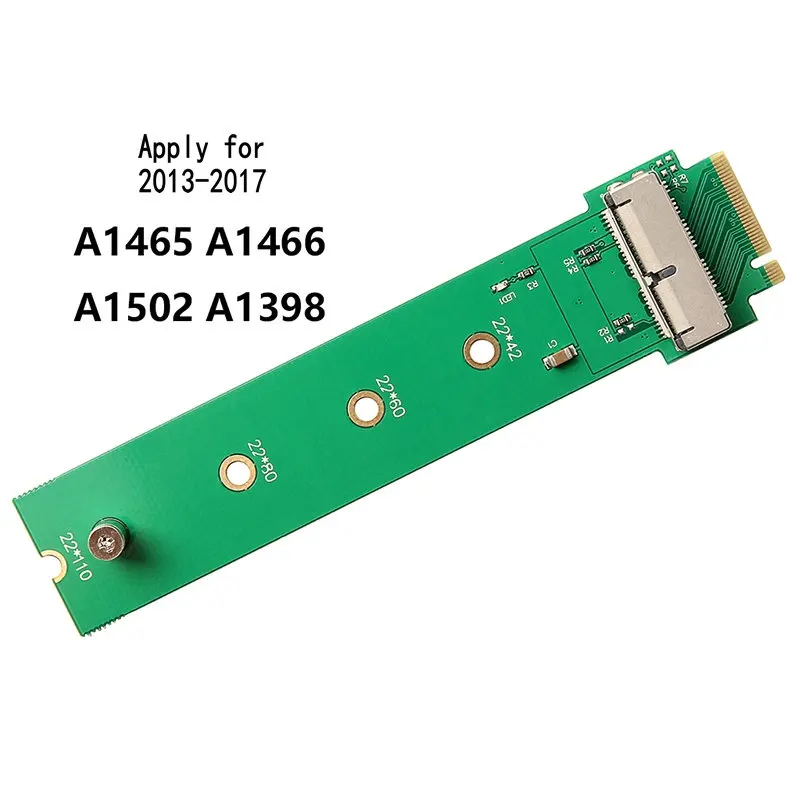 Adaptador PCI Express 4X M.2 NGFF m-key a 2013 2014 2015 Apple Macbook SSD, adaptador de tarjeta pcie para A1493 A1502 A1465 A1466