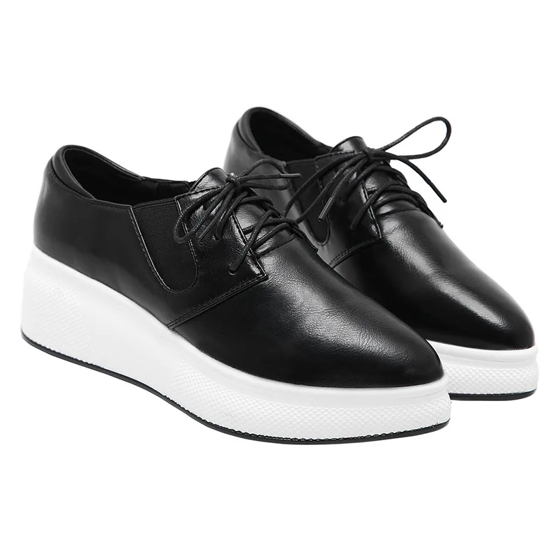 Новинка обувь из натуральной кожи женские кроссовки на плоской платформе