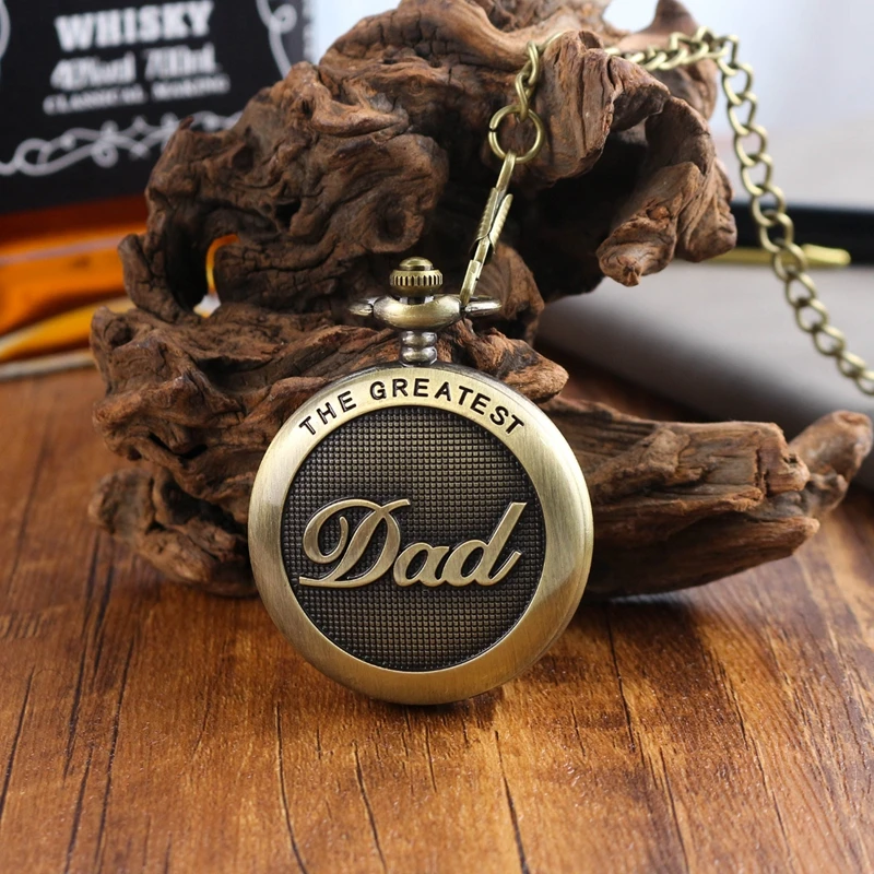 

Retro Bronze Quartz Pocket Watch For Dad Men Steampunk Vintage Pendant Necklace Best Gifts for Father Chic Pendant Watch