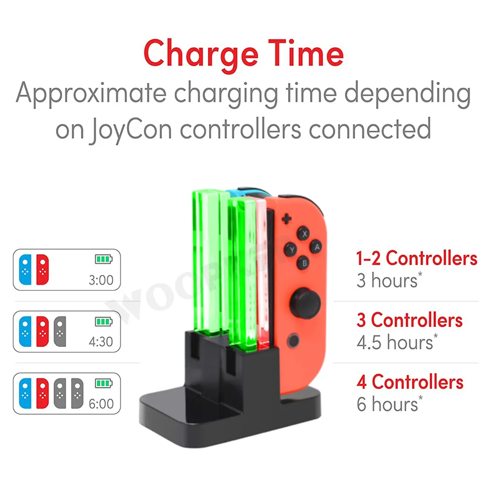 for nintend joy con controller dual charger joystick charger stand holder led for nintendo switch ns joycon accessories free global shipping