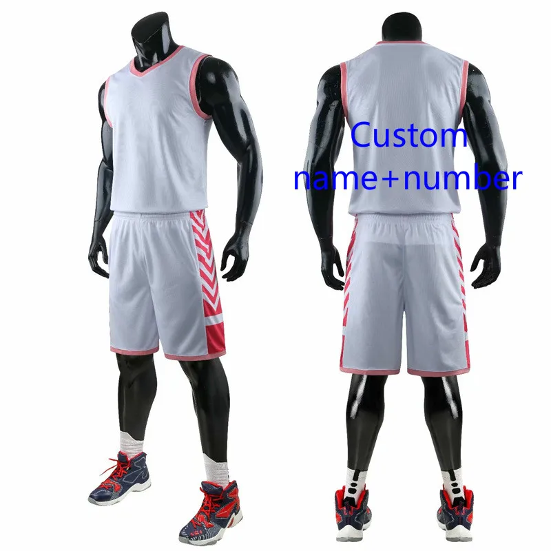 Custom name number Детские баскетбольные комплекты из Джерси, комплекты униформы для мужчин, мальчиков и девочек, спортивная одежда, дышащие Молодежные тренировочные баскетбольные майки, шорты - Цвет: Custom name number