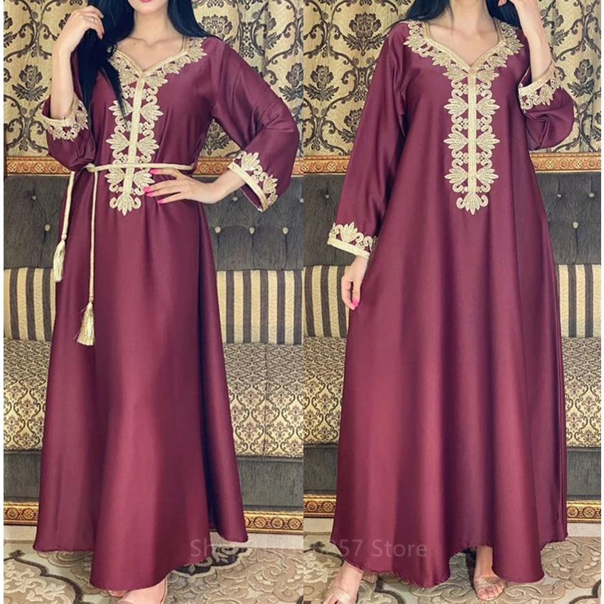 Женское мусульманское платье Eid Mubarak модное в Дубае Турецкая мусульманская