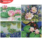 HUACAN вышивка крестиком цветы 11CT 14CT вышивка рукоделие Наборы Сделай Сам Вышивка крестиком цветок белый холст украшение для дома