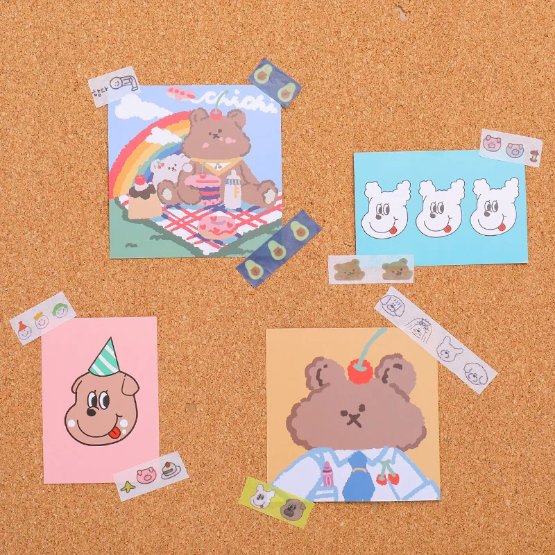 Мультяшный цветной скотч Васи Kawaii авокадо девушка Скрапбукинг Diy деко японские