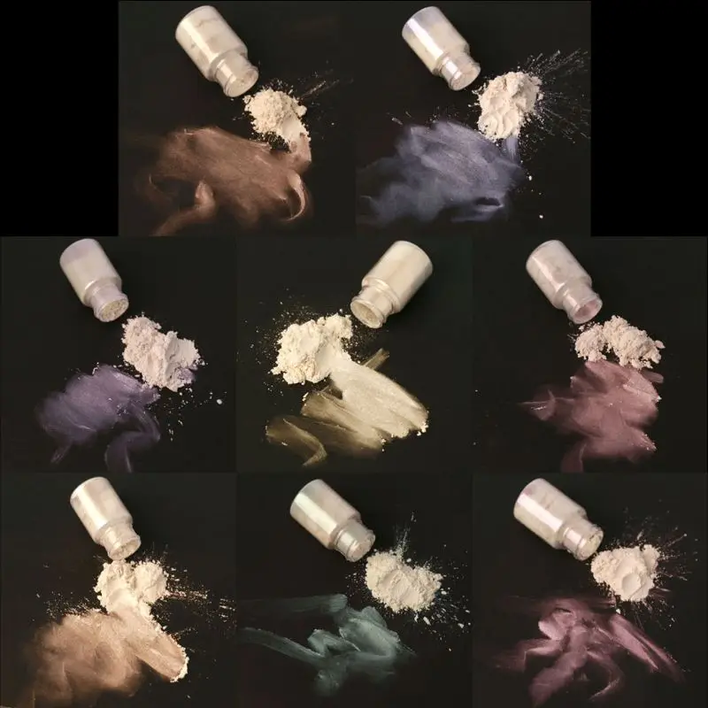 

8 Colors Polarized Diamond Pearl Pigment Powder Aurora Mica Resin Pigments Kit 62KD