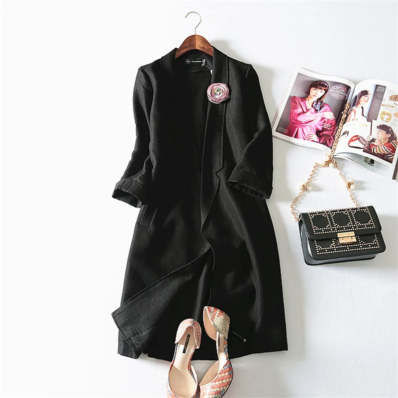 Женский офисный пиджак больших размеров 2020 элегантный модный осенний кардиган M