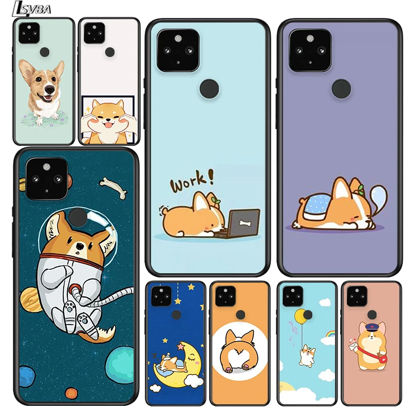 Противоударный чехол с изображением корги собаки для Google Pixel 5 5A 4 4A XL - купить по