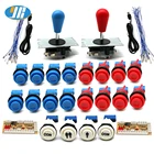 Аркадный набор сделай сам, джойстик SANWA в американском стиле, HAPP Type COIN 2, кнопка с микропереключателем и кодировщиком нулевой задержки для ПК