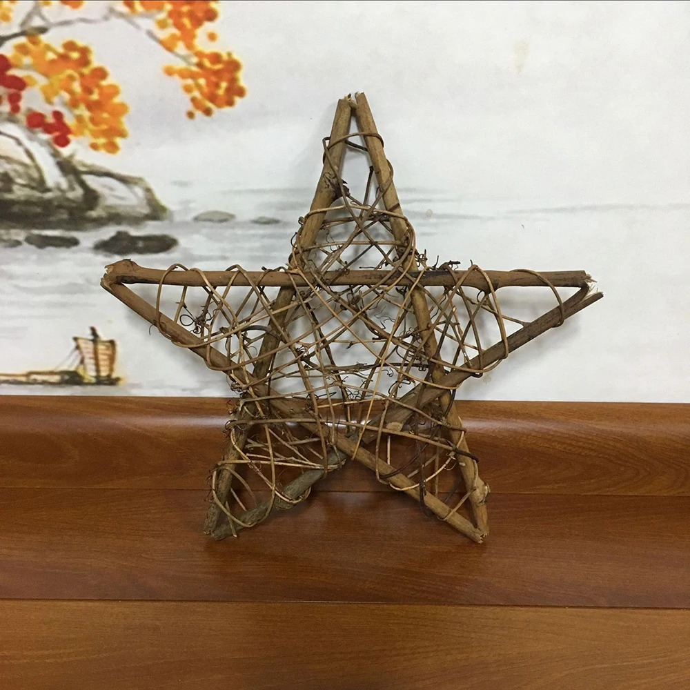 10 50 см DIY Ручная работа сушеные ротанга Звезда рамка венки Рождественское