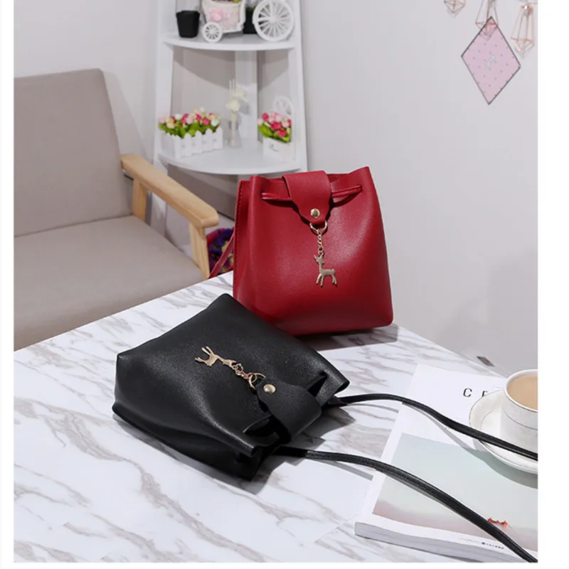 Высокое Качество Мини ПУ Старинные Crossbody Сумка для Женщин 2019 Плечо Ведро Телефон