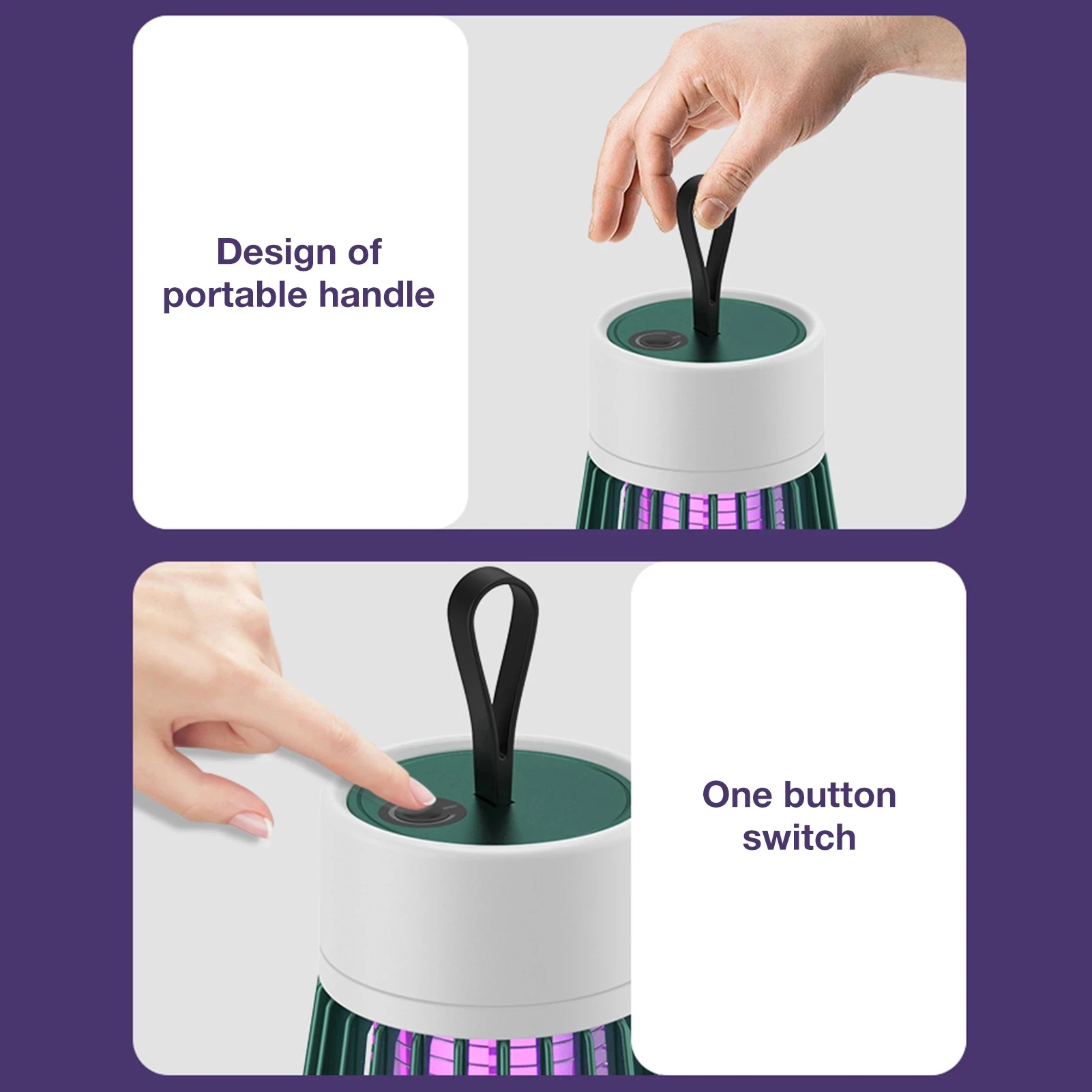

Electric Mosquito Killer Lamp Light-Emitting Flying Insect Attractant Trap Zapper Effective Powered for Patio Outdoor Indoor