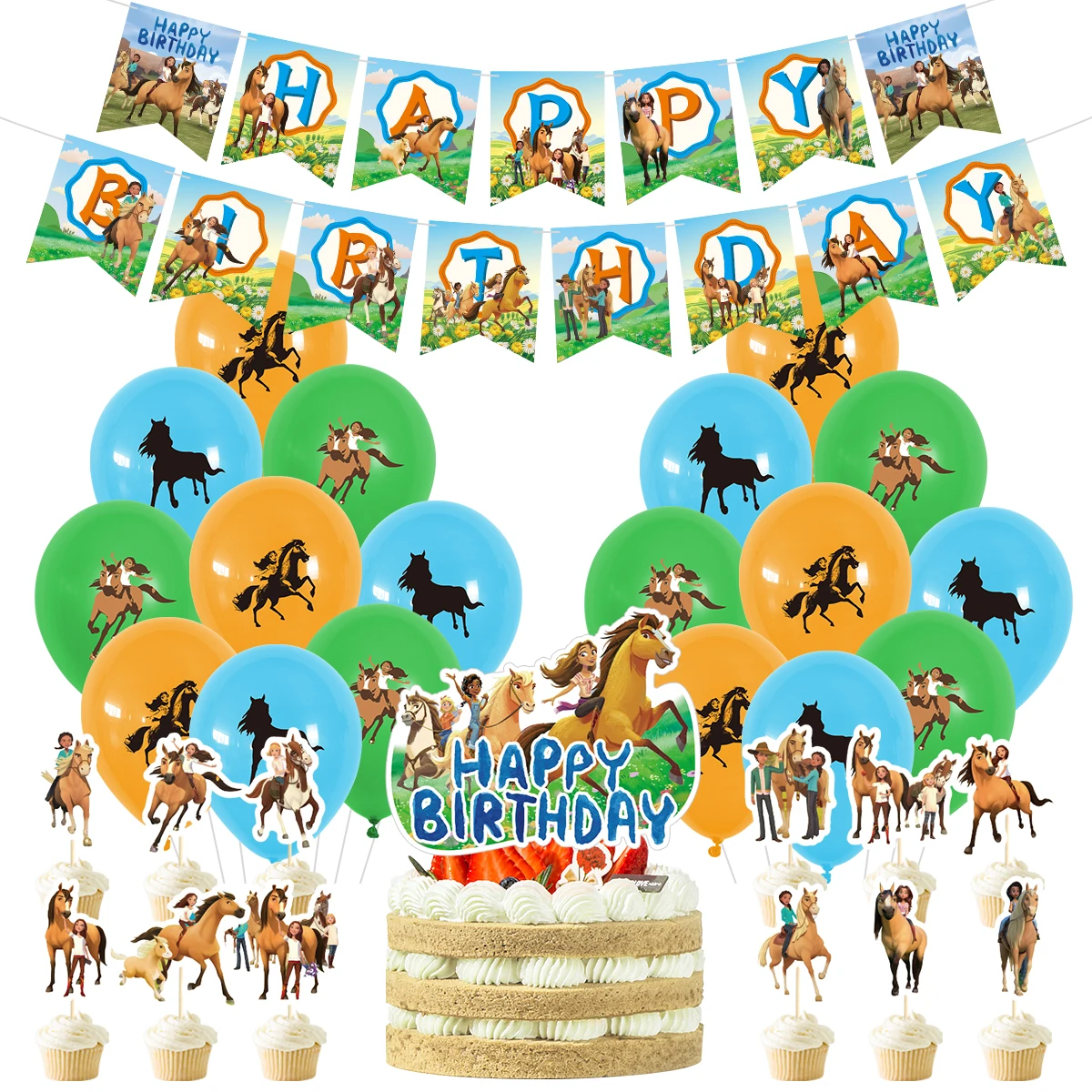 Спиртовая езда дневной день рождения баннер аниме топперы для капкейков