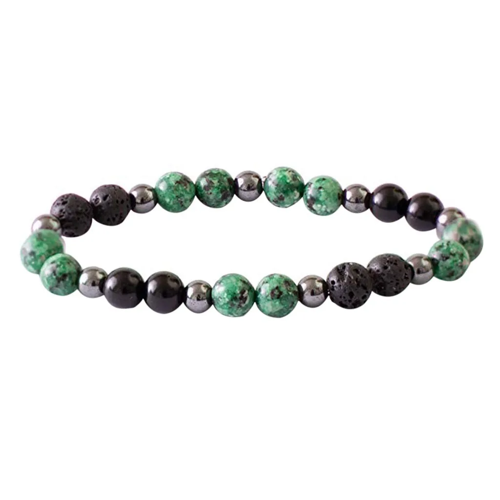 Браслет из лавового камня диффузный браслет мужские ювелирные изделия подарок