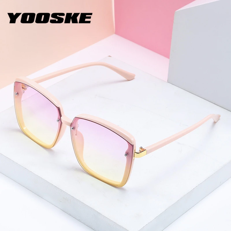 YOOSKE солнцезащитные очки большого размера женские модные квадратные Брендовые