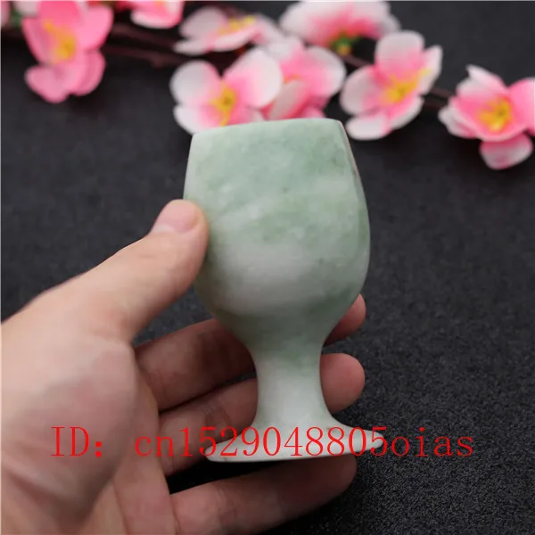 1 шт. натуральный белый зеленый нефритовый бокал для вина китайский стиль чашки