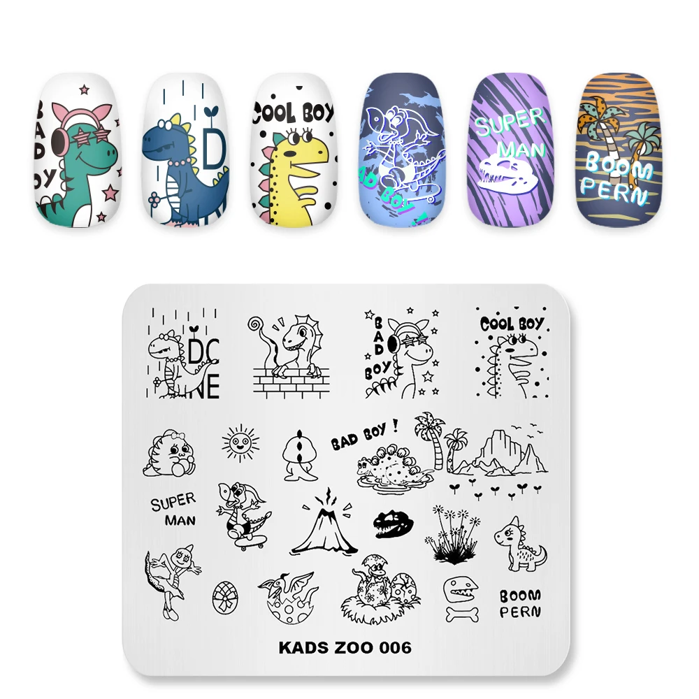 KADS ZOO 006 дизайн ногтей штамповочный шаблон принтер для пластины штамповки Nail