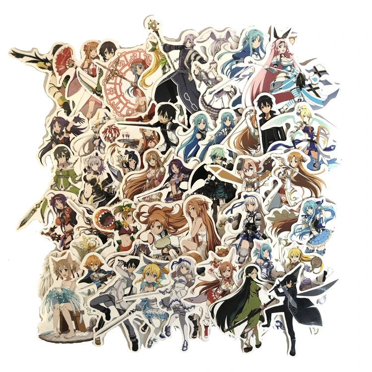 50 шт./пакет аниме девочка Стикеры s обувь для вечеринки в Стиле косплей Sword Art Online