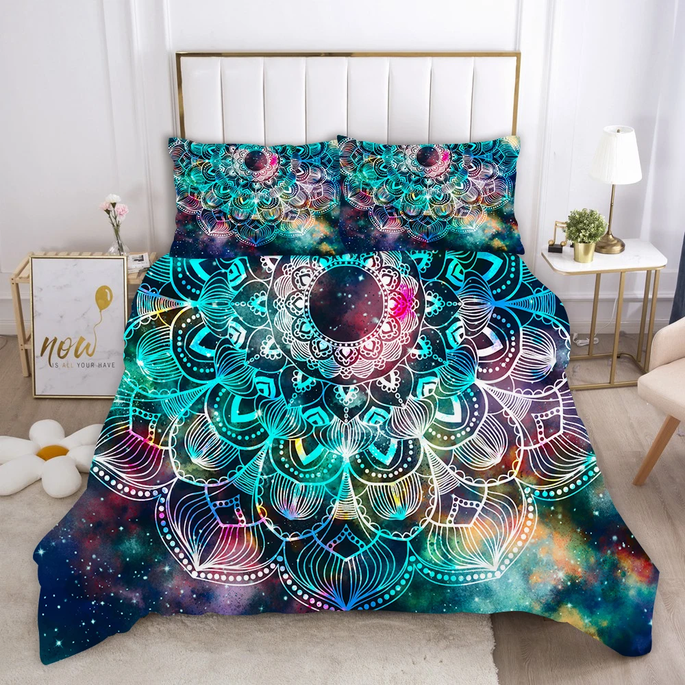 

3D Bedding Set Bohe Duvet Cover Sets Pillowcase Zipper Closure Single Double Twin Full Queen King Size for Kids Adults XF1030-1