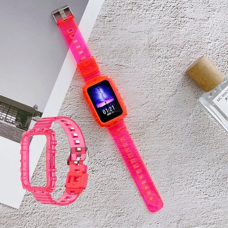 

TPU Smart Watch Strap Replacement Wristband for Huawei Watch Fit Smart Watch Stainless Steel Metal Buckle