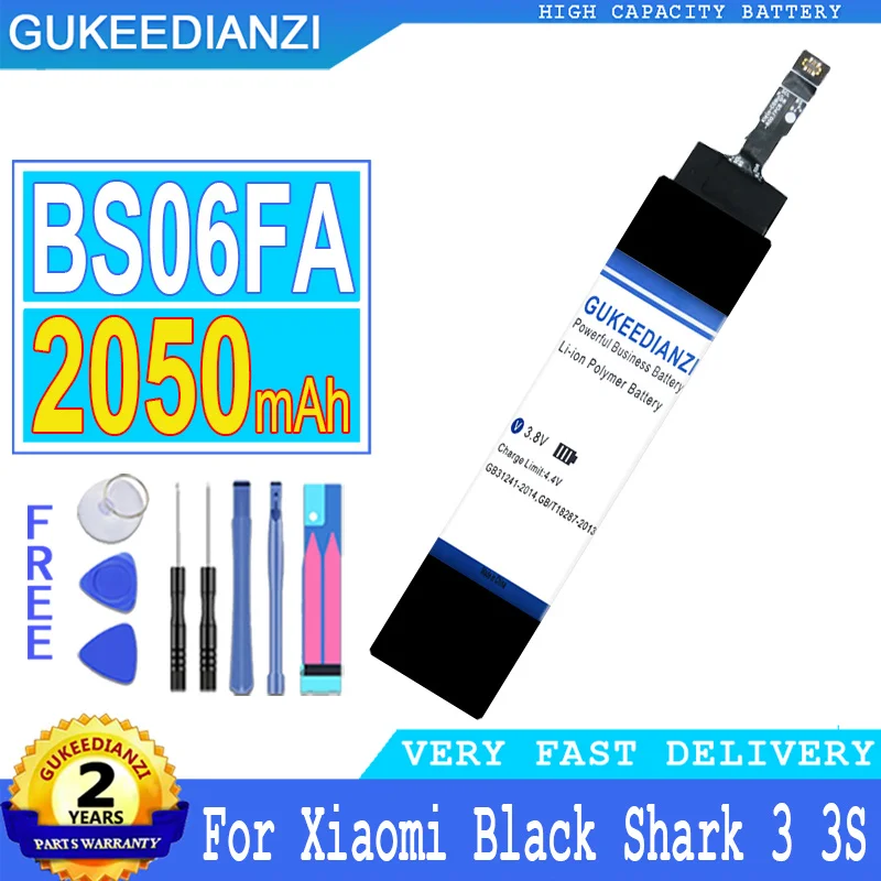 Аккумулятор GUKEEDIANZI BS06FA 2050 мАч для Xiaomi Black Shark 3 S Shark3 Shark3S аккумулятор большой