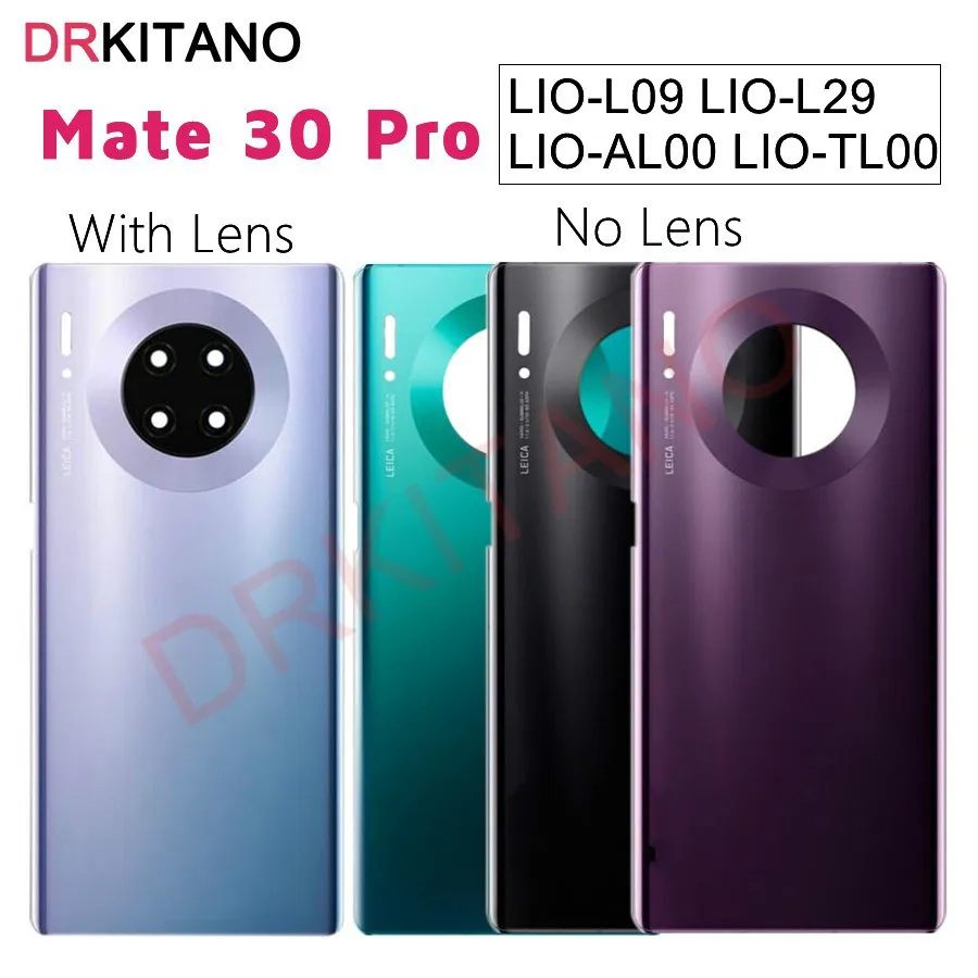 

Original For Huawei Mate 30 Pro Battery Back Glass Cover Rear Door Housing With Camera Lens For Huawei Mate30 Pro Battery Cover
