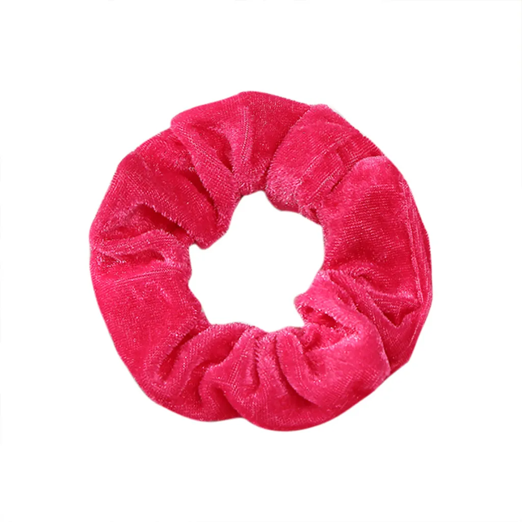 O 1 шт. Velluto Scrunchies Fasce Accessori Per Capelli Donne Ragazze Capelli Elastici Cravatta In Gomma anello corda per cape - Цвет: O