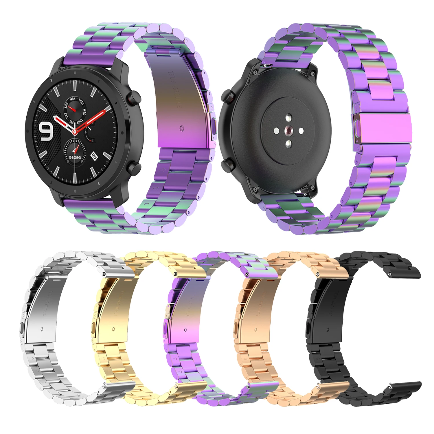 Ремешок для часов из нержавеющей стали 316L браслет смарт-часов Xiaomi Huami Amazfit GTR Pace