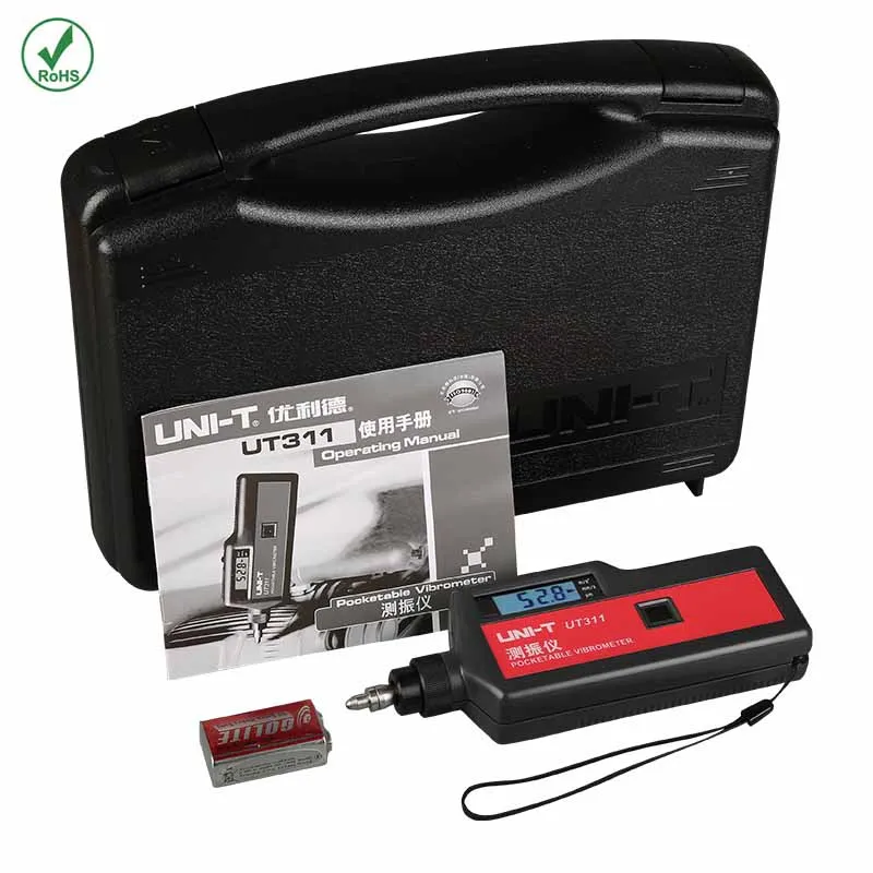 Φ UT311 Портативный ЖК Вибрационный анализатор тестер измеритель виброграф