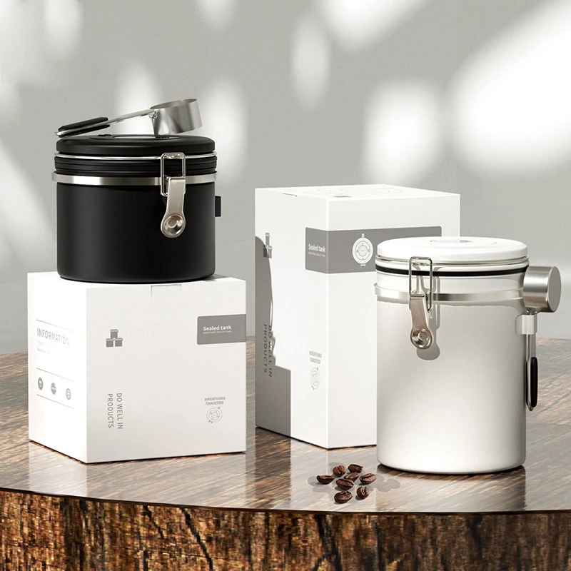 Контейнер для хранения кофе герметичный контейнер из нержавеющей стали кофейных