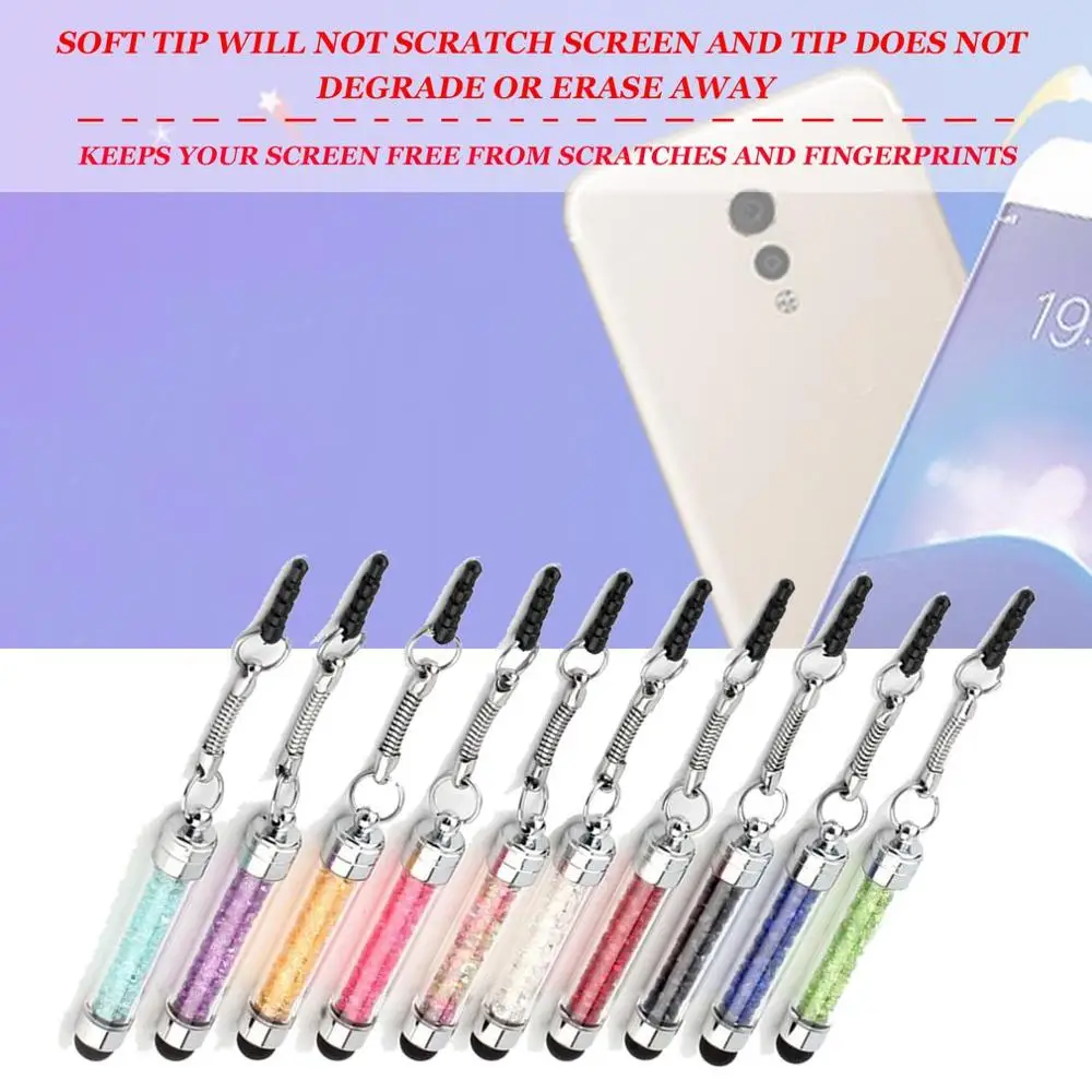 Компактный привлекательный пластиковый Кристальный сенсорный Стилус для iPhone