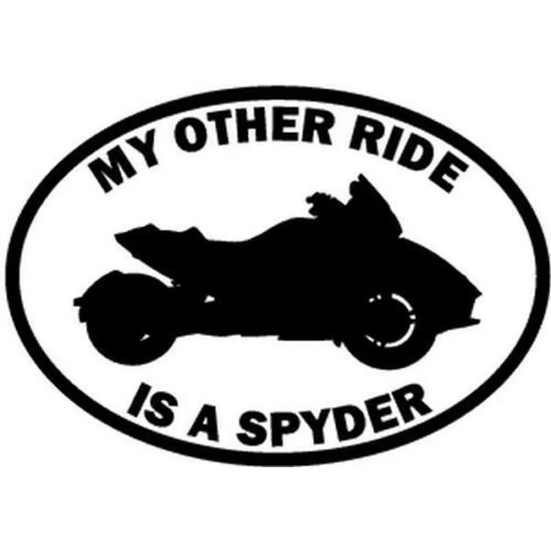 

Моя другая поездка-это Can Am Spyder мотоциклетная наклейка на окно автомобиля, Виниловая наклейка 15x8 см