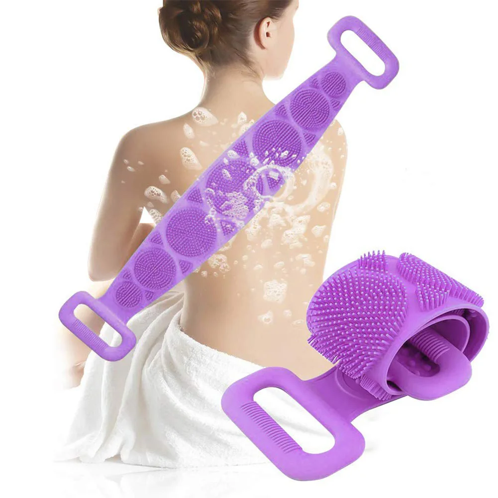 

Magic Silicone Brushes Bath Towels Rubbing Back Mud Peeling Body Massage Shower Extended Scrubber Skin Clean Shower Brushes