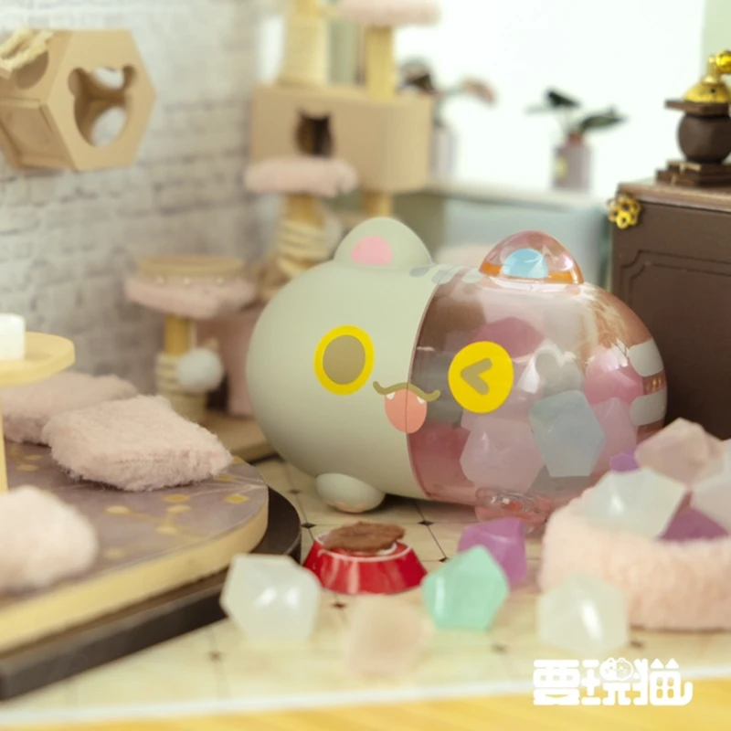 

Shake Cat Cute Cat Ling Dan Meow Medicine Series Blind Box Dull Cute Figure Anime Toys Random Surprise Box PVC Kawaii Model