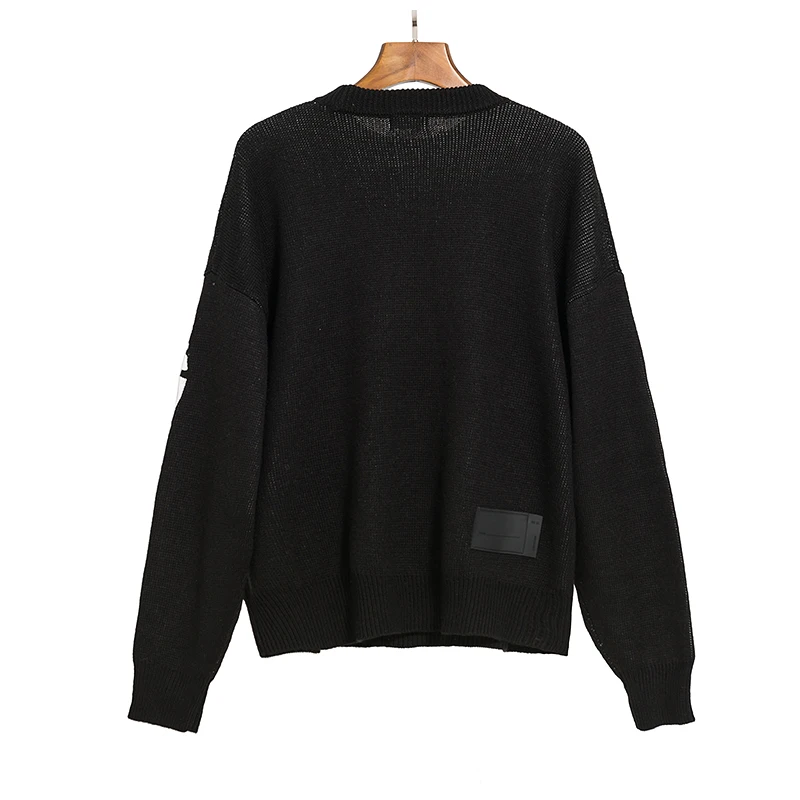 

British style we11done pullover cotton sweater 2020 Fall/Winter New loose foam letter thickened sweater for men and women
