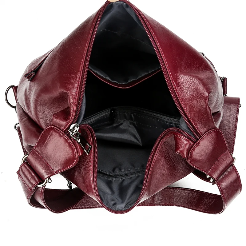 Fashion Hobos Tote Bag Soft Leather Ladies Multi Pocket Handbag luxury handbags women bags designer shoulder for sac | Багаж и сумки