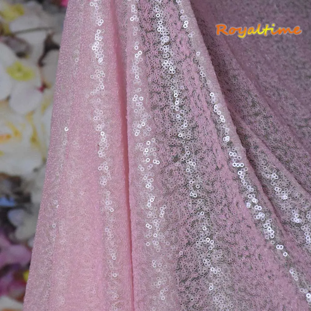 Baby Pink Королевское время-розовое золото/темно-синий/красный/розовый/черный 4 фута(125 см) Ширина блесток ткань материал полярда для платья/Туфли/Свадебные/вечерние - Цвет: Baby Pink