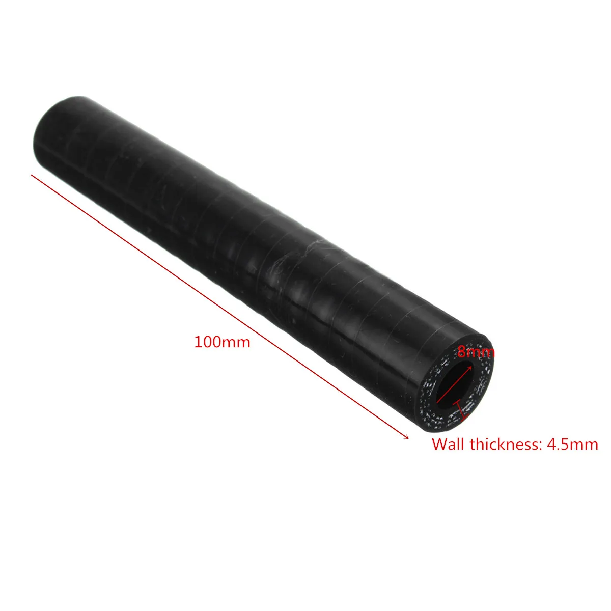 100 мм черный прямой силиконовый шланг Соединительный соединитель силиконовая