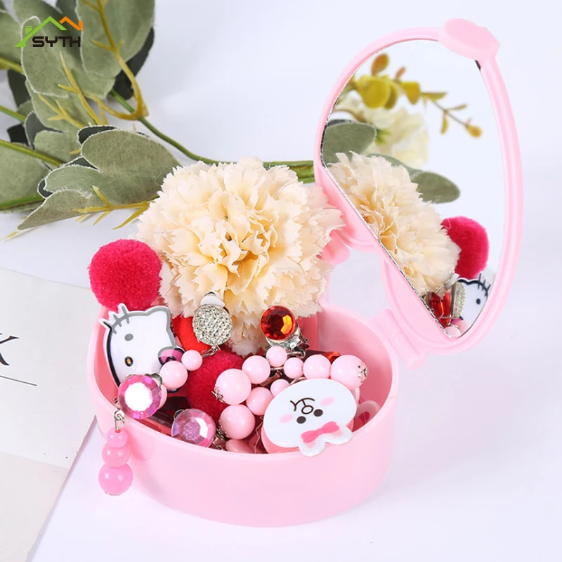 Шкатулка для украшений в форме сердца девочек детский мультяшный косметический
